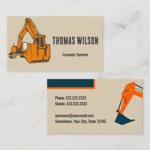 Modern Layout Featuring bold Contractor Business Card