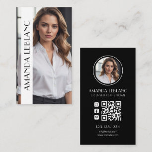 Modern Layout for Licensed Estheticians Photo Business Card