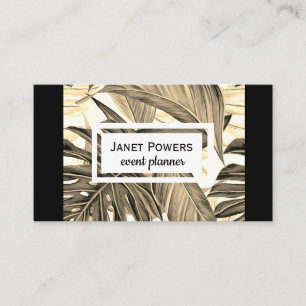 modern leaf art custom business card