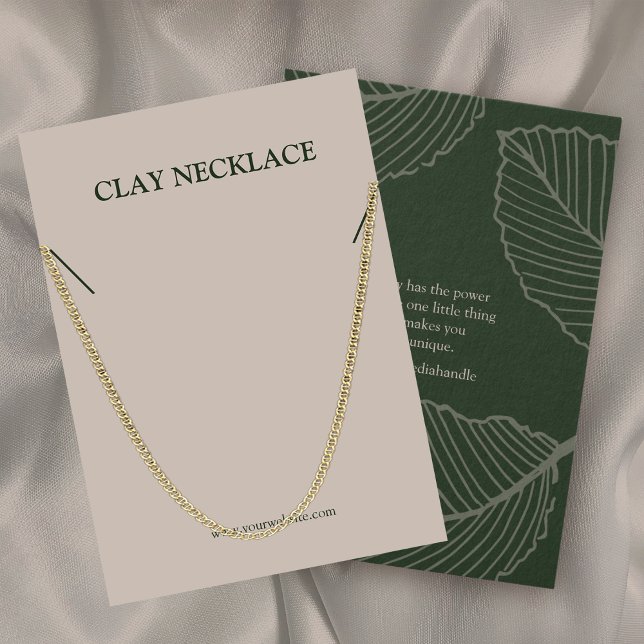 Modern Leaf Pattern Jewellery Necklace Display Car (Creator Uploaded)