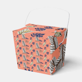 Modern Leaf Pattern Wedding & Party Supplies Favour Box