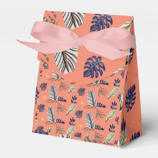Modern Leaf Pattern Wedding & Party Supplies Favour Box