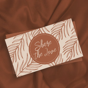 Modern Leaf Terracotta Business Referral Card