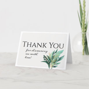 Modern Leaf Thank You Card