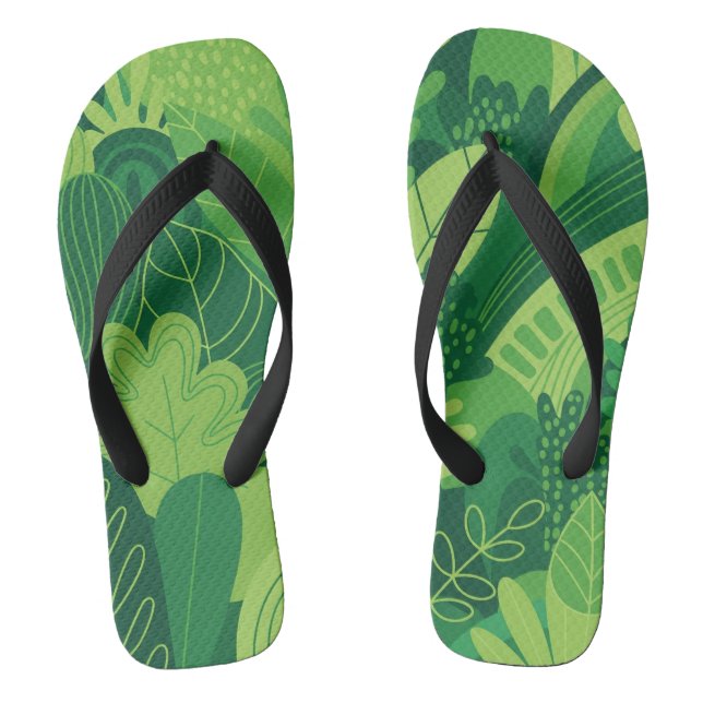 Modern Leafy Texture Jandals (Footbed)