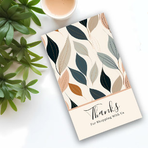 Modern Leaves Business Thank You Enclosure Card