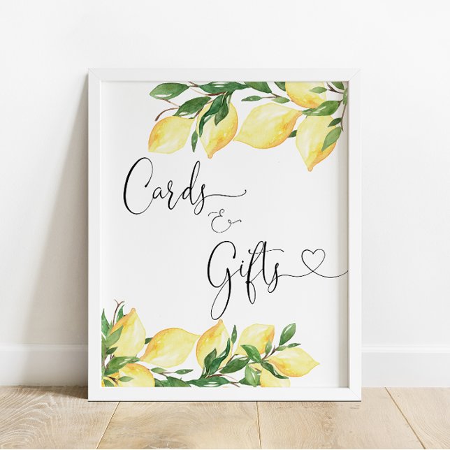 Modern Lemon Cards and Gifts Sign (Creator Uploaded)