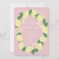Modern Lemon Citrus Bunch Wreath Girls Baby Shower