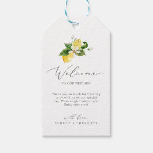 Modern Lemon Garden Wedding Welcome Gift Tags