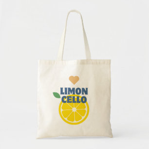 Modern Lemon Heart Limoncello Favour Gift Merch Tote Bag