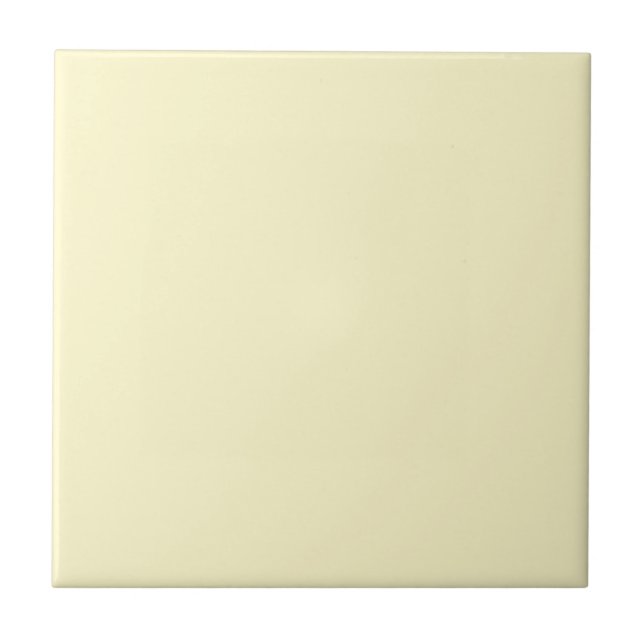 Modern Lemon Yellow Plain Solid Colour Tile (Front)