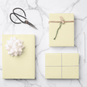 Modern Lemon Yellow Plain Solid Colour Wrapping Paper Sheet