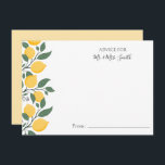 Modern Lemons and Leaves Advice for Mr. and Mrs.<br><div class="desc">Modern Lemons and Leaves Advice for Mr. and Mrs. Advice Cards</div>