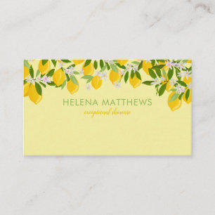 Modern Lemons Greenery Business Card