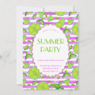 modern Lemons  Summer Party Invitation