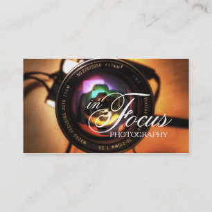Modern Lens Photographer Photography Business Card