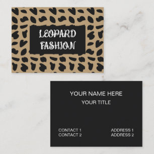 Modern Leopard Fashion Leopard Pattern Business Card