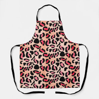 Modern Leopard Pattern Animal Print Apron
