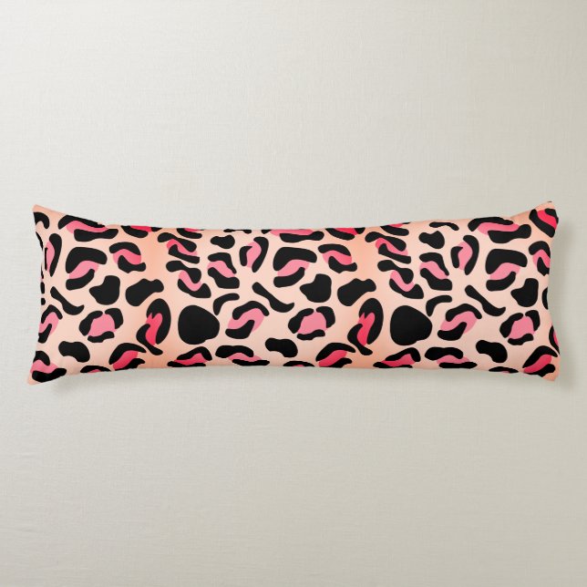 Modern Leopard Pattern Animal Print Body Cushion (Front)
