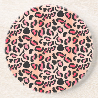 Modern Leopard Pattern Animal Print Coaster