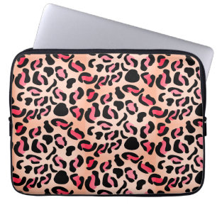 Modern Leopard Pattern Animal Print Laptop Sleeve