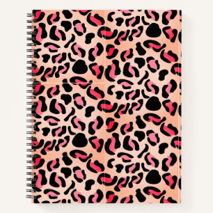 Modern Leopard Pattern Animal Print Notebook