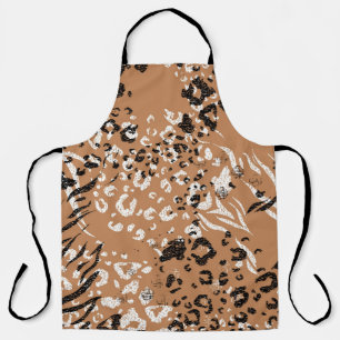 Modern leopard. Pattern. Background. Wild nature. Apron