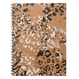 Modern leopard. Pattern. Background. Wild nature. Notebook