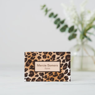 Modern Leopard Pattern Elegant Business Card