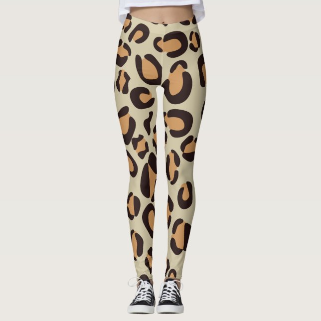 Modern leopard pattern leggings (Front)