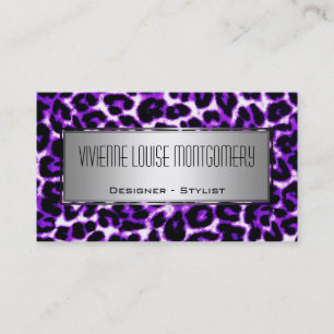 Modern Leopard Print Professional Business Card