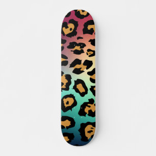 Modern Leopard Print Skateboard