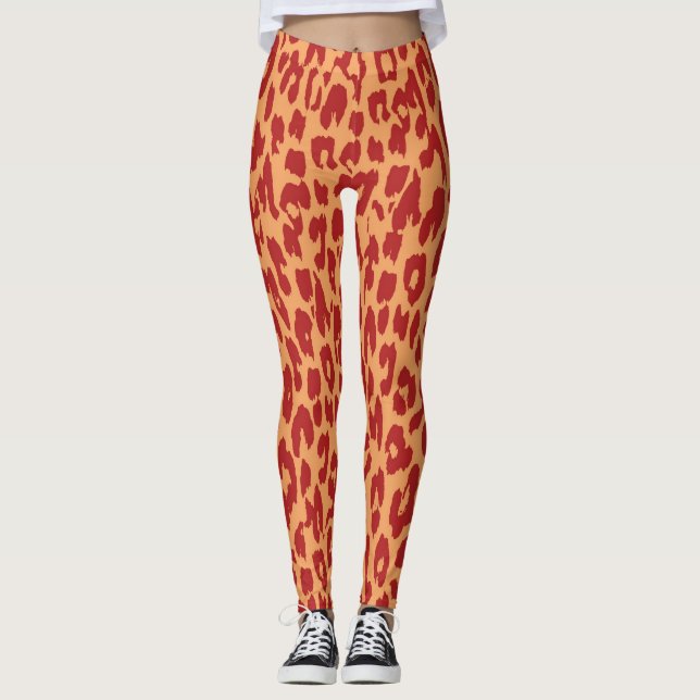 Modern Leopard Skin Pattern #19 Leggings (Front)