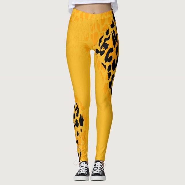 Modern Leopard Skin Pattern #24 Leggings (Front)