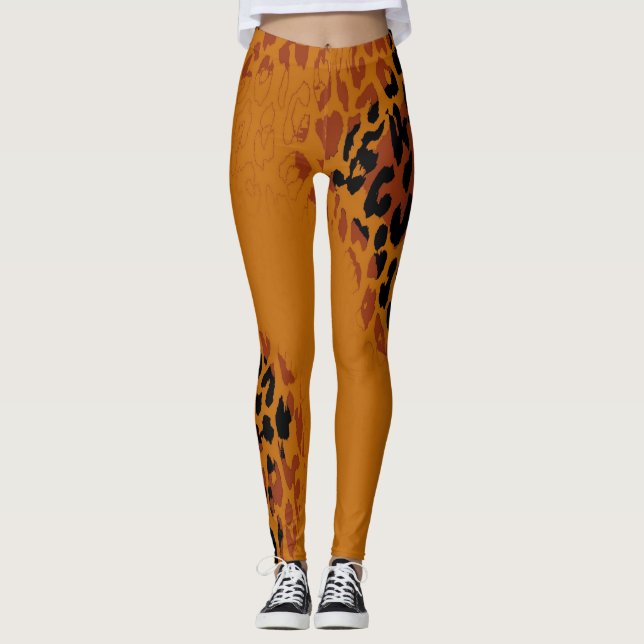 Modern Leopard Skin Pattern #29 Leggings (Front)