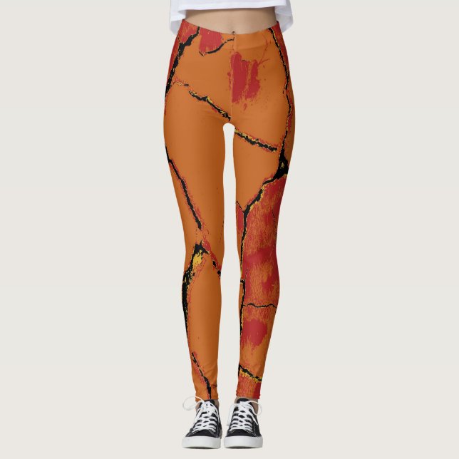 Modern Leopard Skin Pattern #8 Leggings (Front)