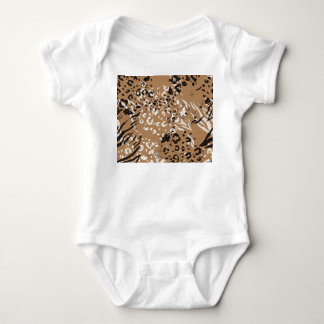 Modern leopard: wild nature pattern. baby bodysuit