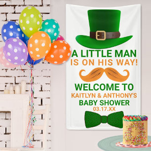 Modern Leprechaun St. Patrick's Day Baby Shower Banner