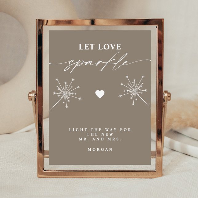 Modern Let Love Sparkle Sign Wedding Table Sign (Creator Uploaded)