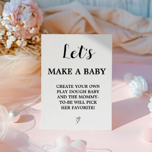 Modern let's make a Baby Baby Shower Game sign
