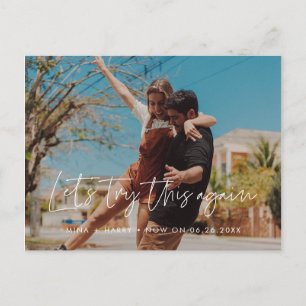 Modern Let's try this again photo Postcard