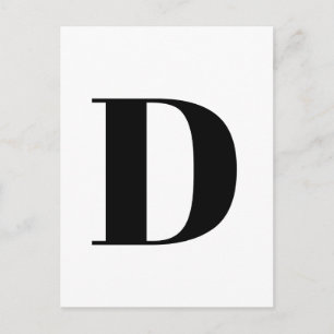 Modern Letter   Custom Alphabet Minimalist Initial Postcard