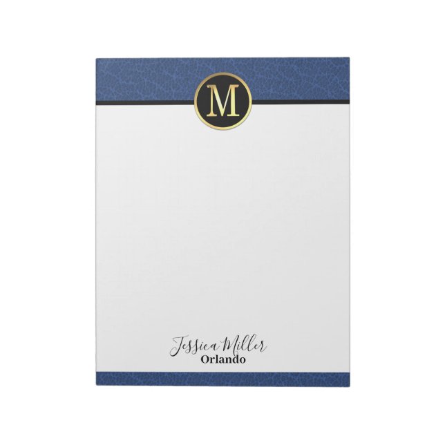 Modern Letter M Notepad (Rotated)