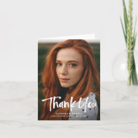 Modern Lettering Simple 3 Photo Graduation Folded