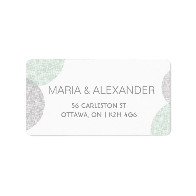 Modern Letterpress Style label with circle (Front)