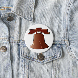 Modern Liberty Bell Patriotic Philadelphia Icon  7.5 Cm Round Badge