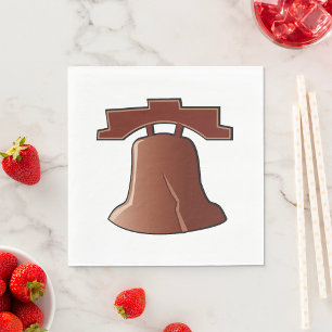Modern Liberty Bell Patriotic Philadelphia Icon  Napkin