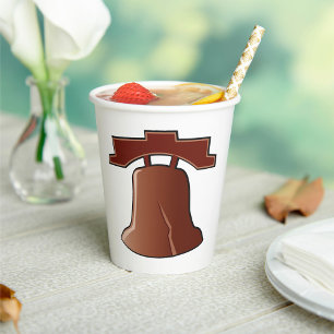 Modern Liberty Bell Patriotic Philadelphia Icon  Paper Cups