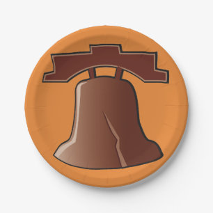 Modern Liberty Bell Patriotic Philadelphia Icon  Paper Plate