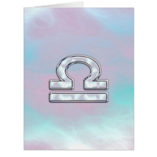 Modern Libra Zodiac Sign Mother of Pearl Style